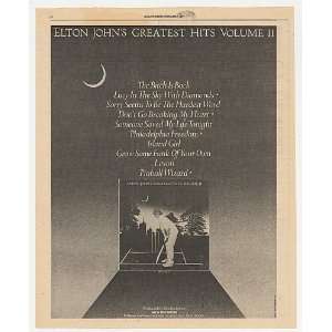 1977 Elton John Greatest Hits Volume II Album Promo Print Ad (Music 