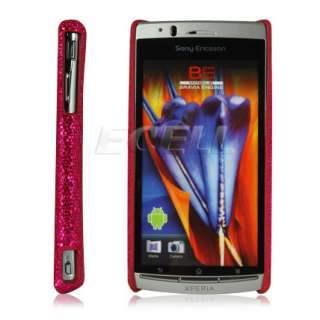 HOT PINK GLITTER CASE FOR SONY ERICSSON XPERIA ARC X12  