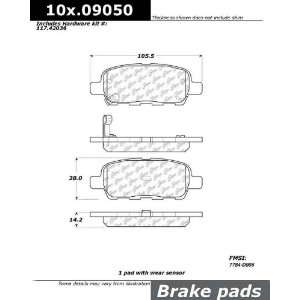  Centric Parts Rear StopTech Street Performance Brake Pads 