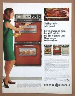 1967 GE GENERAL ELECTRIC DOUBLE OVEN BUILT IN Print Ad  