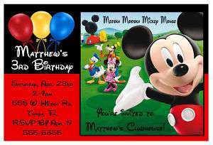 MICKEY MOUSE CLUBHOUSE BIRTHDAY PARTY INVITATIONS  