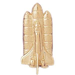  14kt Yellow Gold Space Shuttle Pendant Jewelry