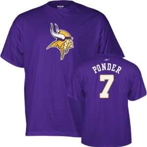  Christian Ponder Minnesota Vikings Purple Reebok Name 