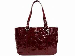 Coach Gallery Embossed Patent Leather East West Red Tote 17728 NWT   $ 