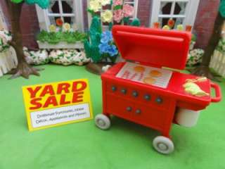   Loving Family Dollhouse Backyard Patio Barbecue BBQ Grill Red  