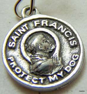 Silver Pet Medal Saint St.Francis For Dog Patron Safe  