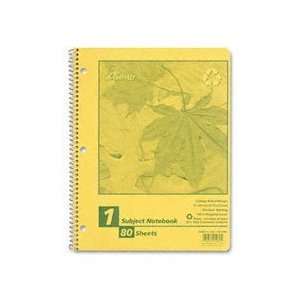   Leaf Graphic Cover, College Ruled with Margin Line, 80 Sheets Per