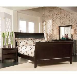 Wildon Home Applewood Sleigh Bed in Cappuccino   Eastern King  