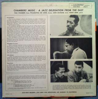 PAUL CHAMBERS JOHN COLTRANE music LP VG+ JWLP 7 1st Predd DG 1956 Jazz 