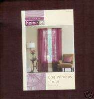 BURGUNDY RED sheer voile curtain window panel 56 x 84  
