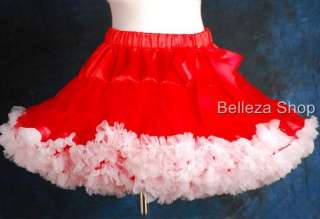 Christmas Red Girls Pettiskirt Pageant Skirt SZ 4 5T  