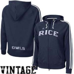  adidas Rice Owls Ladies Navy Blue College Town Full Zip 