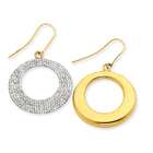 goldia 14k Gold Crystal Open Circle Wire Earrings