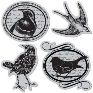  Birds   Cling Rubber Stamps Arts, Crafts & Sewing
