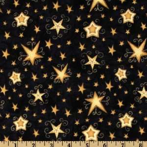  44 Wide Santas Big Night Starry Black Fabric By The 