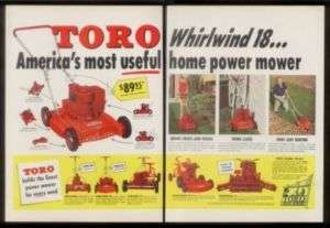 1954 Toro Whirlwind lawn mower Starlawn professional ad  
