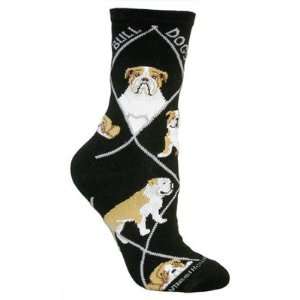  Bulldog Black Cotton Socks for ladies (size 9 11 