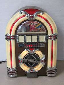 Vintage Crosley Table Top Lighted Juke Box With AM FM Radio & Cassette 