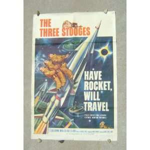 Three Stooges Have Rocket Will Travel Full Size Theatrical 1 Sheet 