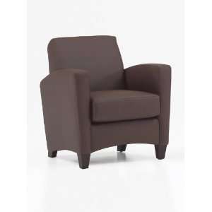 Sebring Contemporary Side Chair with Java/Brown Simulated Leather