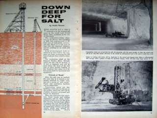1958 MORTON SALT FAIRPORT HARBOR MINE OH MINING ARTICLE  
