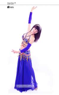C91843 Beautiful Womens Polyester Bead Sequin Belly Dance Custome Bra 