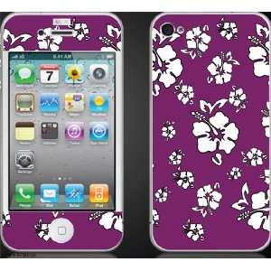  For the Apple iPhone 4 Hibiscus Design Skin + Screen 