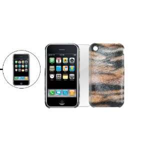  Gino Faux Leather Coated Hard Tiger Back Case for iPhone 