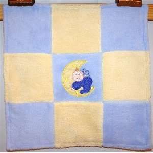  Appliqued Angel on the Moon Baby Security Blanket: Baby