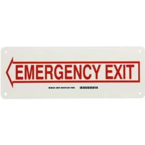   Dark Exit And Directional Sign, Legend Emergency Exit (With Picto
