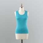 Laura Scott Womens Solid Ribbed Tank Top