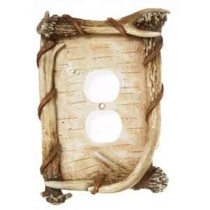  Faux Antler & Birch Outlet Cover