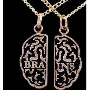  Bronze Brains Friendship Necklaces in Yellow Bronze   Zombie 