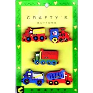  Toy Truck Buttons Arts, Crafts & Sewing