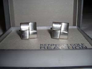 Kenneth Cole ReactionBrushed Silver 4square Cufflinks  