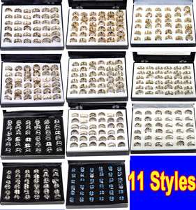   Wholesale jewelry Lots High Quality Stainless Steel Rings & Display