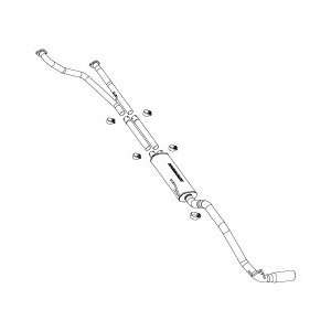  2007 2008 Nissan Titan Stainless Steel Cat Back System 2 