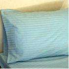   Cotton STRIPED Aqua Blue Twin XL Duvet Cover with Fitted Sheet