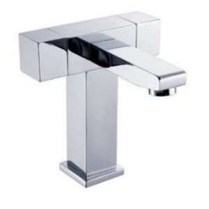   Solid Brass Bathroom Sink Faucet   Chrome Finish