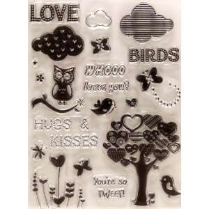  Hampton Art Clear Stamp Set Whoo Loves You By The Package Arts 
