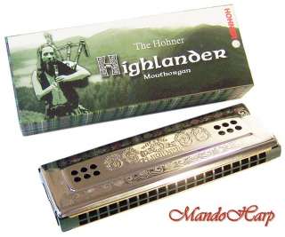 MandoHarp   Hohner Tremolo Harmonica   5980 Highlander Double Sided A 