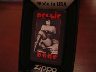 BETTIE PAGE PINUP GIRL ZIPPO LIGHTER MINT IN BOX  