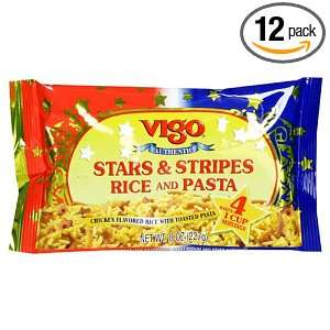 Vigo Stars and Stripes Rice & Pasta 8 Ounce Bags (Pack of 12)  