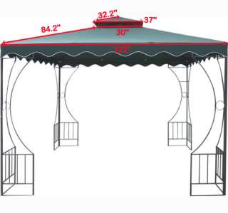 New 10x10 1&2 Tier Canopy Patio Gazebo Replacement Top Cover UV 