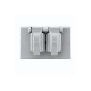  Double Receptacle Cover, Gray