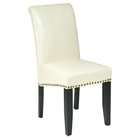 Office Star Splendid Parsons Dining Chair with Nail heads (Cream Eco 