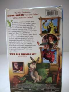This is a Shrek Special Edition Childrens VHS Tape.