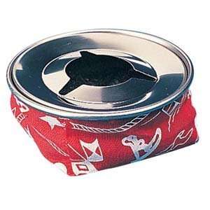 Bean Bag Ash Tray With Stainless Steel Top Red  Kitchen 