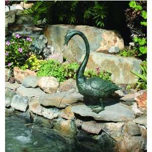  Brass Baron Bird Long Neck Goose Fountain 