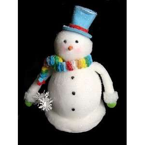  9 Cupcake Heaven Chubby Snowman with Rainbow Knit Scarf 